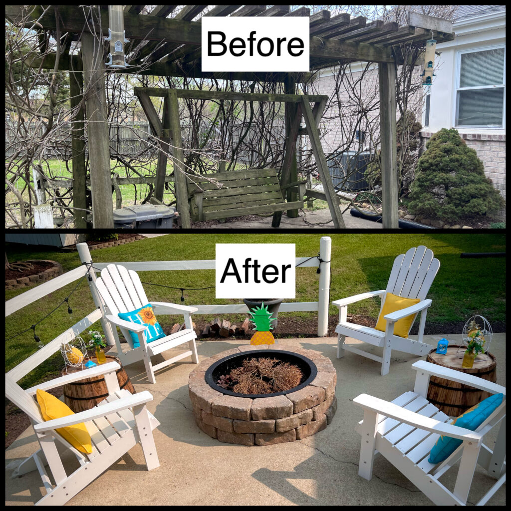 Patio Redo Before and After